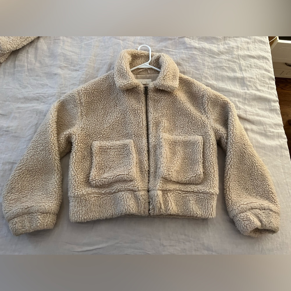 Cream, teddy bear coat
